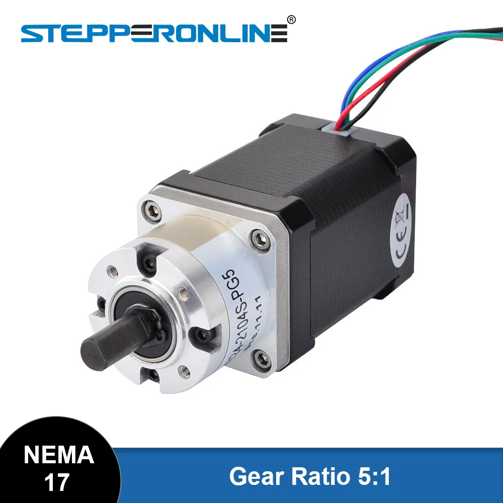 Nema Motor de Passo do Motor Engrenagem Extrusora 2.1a Nema17 Relação de Transmissão 5:1 Planetary Gearbox Motor de Passo Passo Motor 42 17 4-chumbo