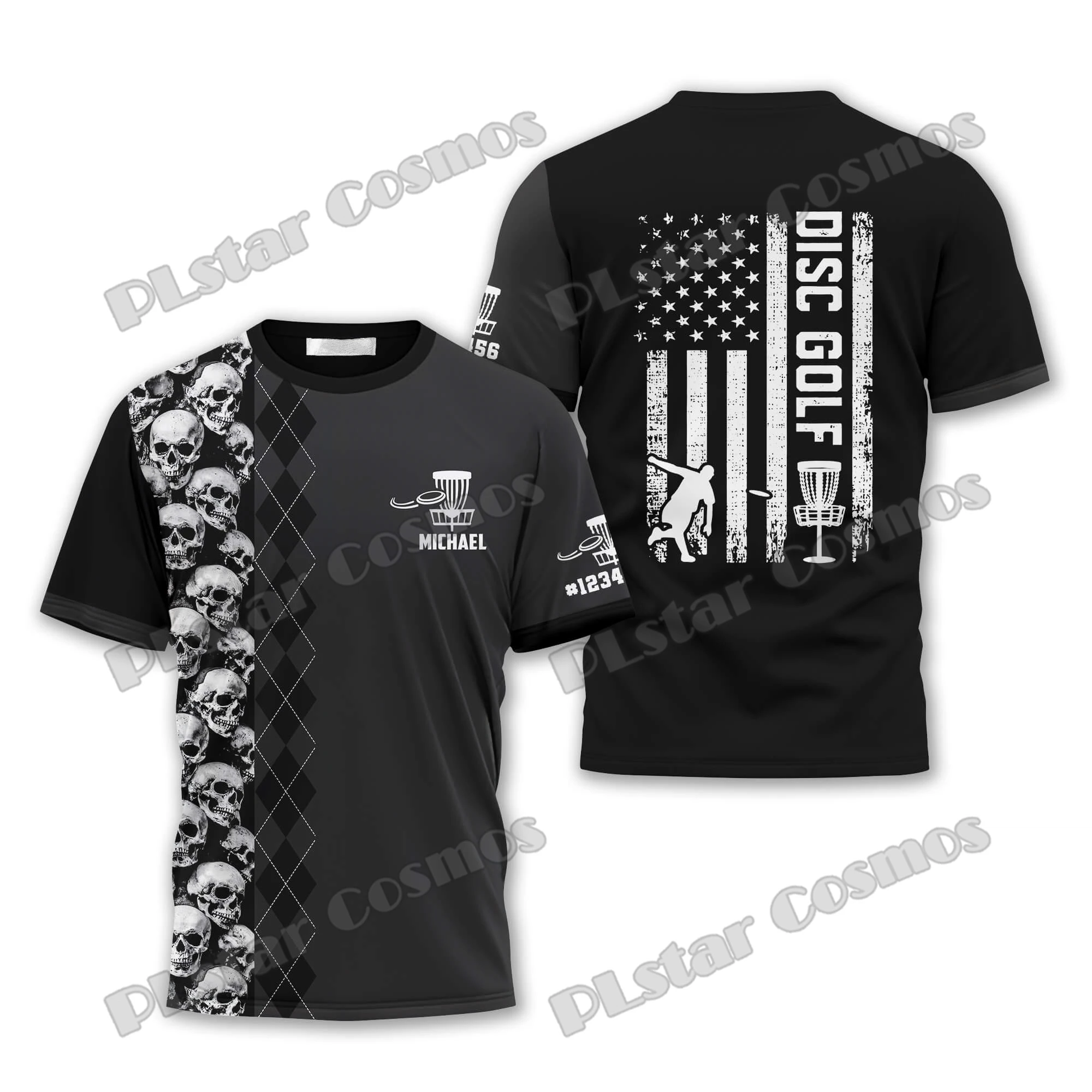 Grün blau Sport Stil benutzer definierte Disc Golf 3d gedruckt Herren T-Shirt Sommer Unisex lässig T-Shirt für Disc Golf Liebhaber Geschenk dw246 – Detail 14