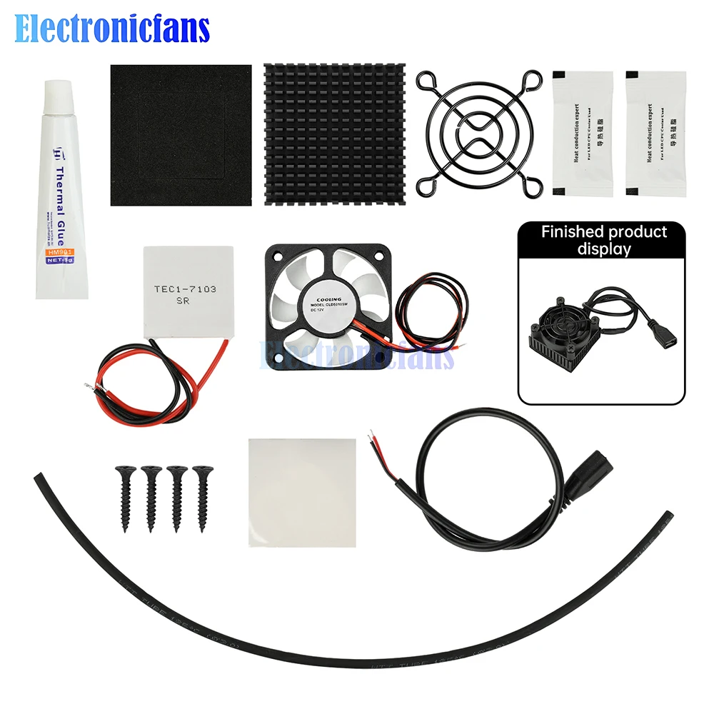 DC 5V Dispositivo di raffreddamento del telefono FAI DA TE Radiatore del telefono cellulare Dispositivo di raffreddamento Foglio di refrigerazione a semiconduttore Kit di artefatti di raffreddamento silenzioso