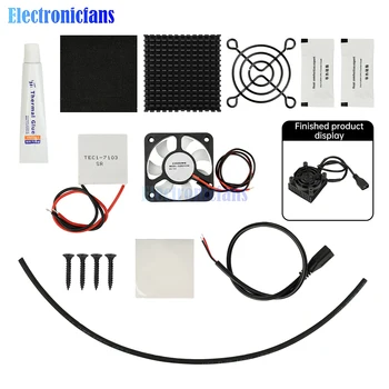 DC 5V Dispositivo di raffreddamento del telefono FAI DA TE Radiatore del telefono cellulare Dispositivo di raffreddamento Foglio di refrigerazione a semiconduttore Kit di artefatti di raffreddamento silenzioso