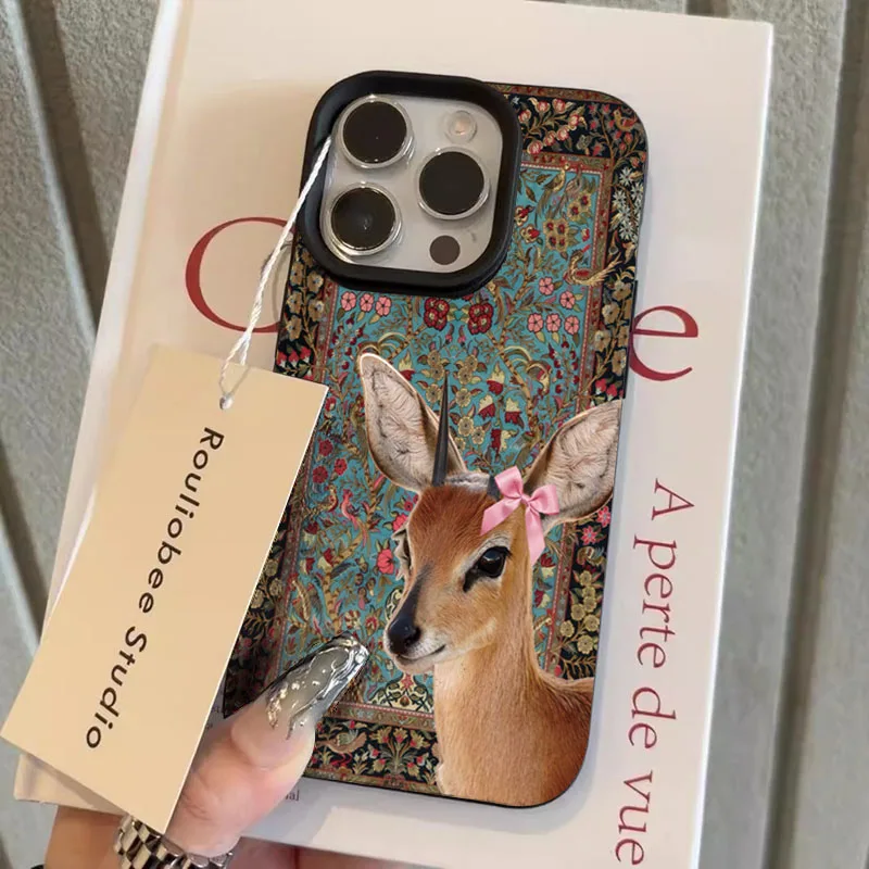 Vintage Deer Lichee Pattern Phone Case Cover