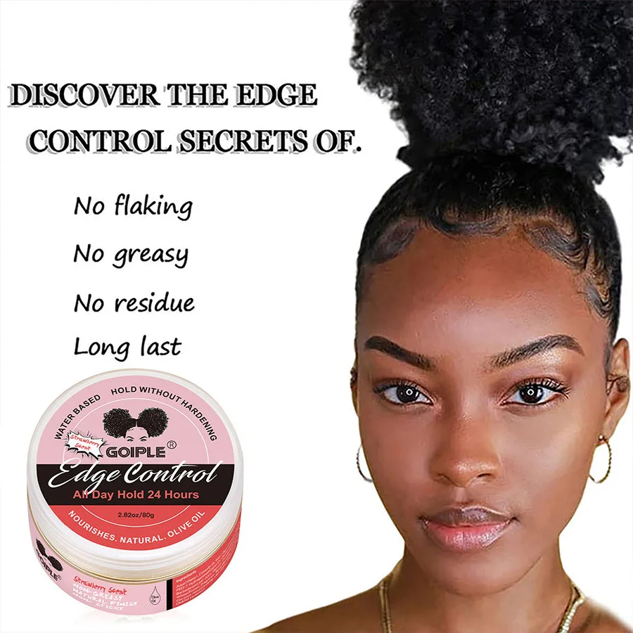 GOIPLE Hair Wax Stick Edge Control Gel Kit Smoothing Flyaways Baby Bangs Long-lasting Hold Styling Hair Wax Cream and Brush 5PCS 2
