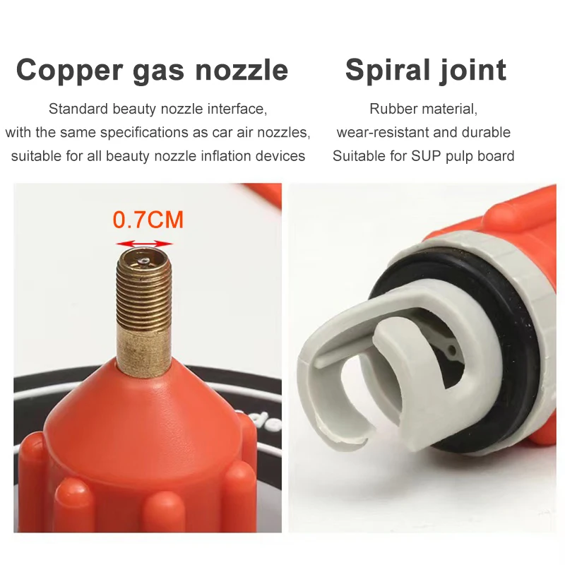 SUP Paddleboard Air Nozzle Kayak Air Valve Adapter Head Car Pump Inflation Adapter