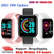 

Relogio Feminino Wristwatch Fitness Y68 Color Screen Smart Watch Sport Running Tracker Heart Rate For Children Men Women Watch