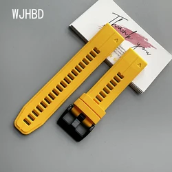 Enhanced Silicone Sports Watch Band - QuickFit 22/26mm Strap - QuickFit 22mm (Style1 Yellow)