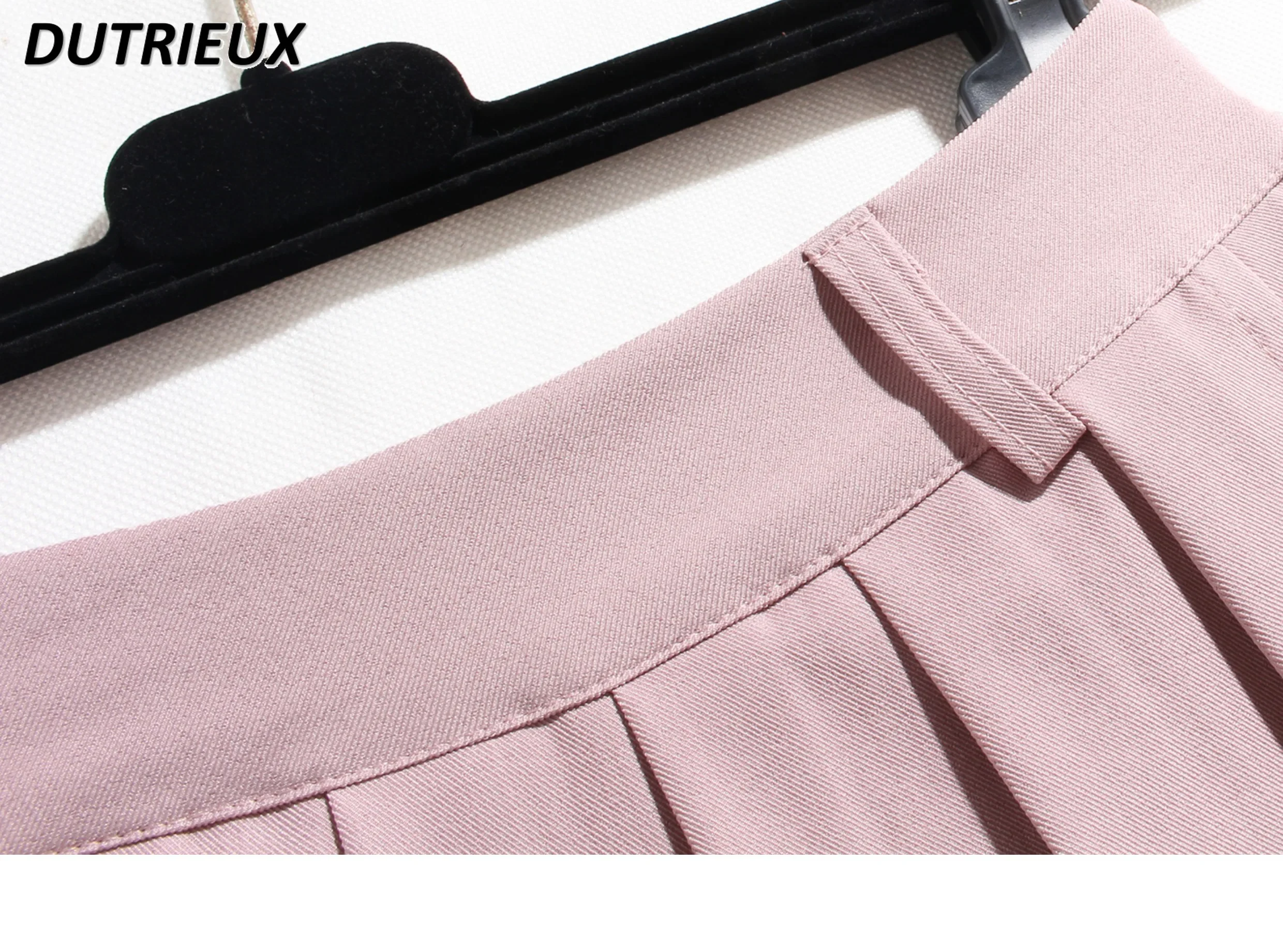 Hot Girl Pink Mini Skirt Female Summer New Sweet Cute High Waist Slimming A- Line Pleated Short Skirts Faldas Sexy Mujer