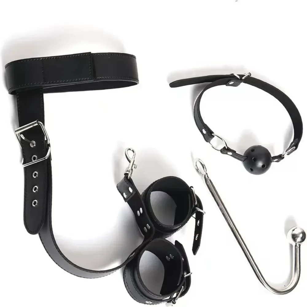 SM Adult Sex Toy Backhand Binding Apertural Plug Anal Hook Bondage Toys Bdsm Kit Slave Bondage Handcuff Couple Bundle Game 18+_voghion.com
