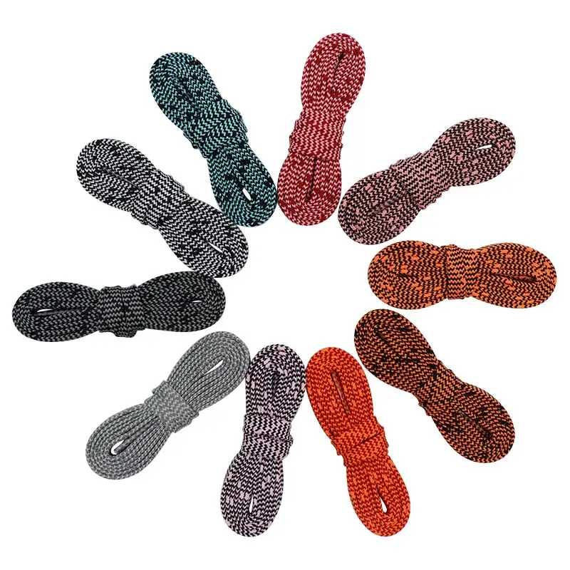 Coolstring Shoe Accessory 7MM Double Colors Mixed Lacet Pajamas Pants Waist Cord 60-100Cm Kids Unisex Sneaker Polyester Flatrope