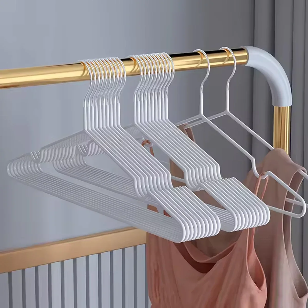 Non marking Clothes Hangers Metal Thick Storage Bedrooms Wardrobes