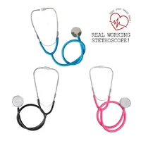 Stethoscope Toy Real Working Stethoscope for Kids Children Role Play Nursing Costume Cute Doctor Medical Pretend Game Accessory 1