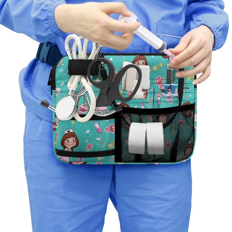 

Twoheartsgirl Casual Nurse Belt Organizer Nursing Tool Waist Pouch Multi Compartment Hip Bag Extra Pocket Fanny Pack Tape Holder