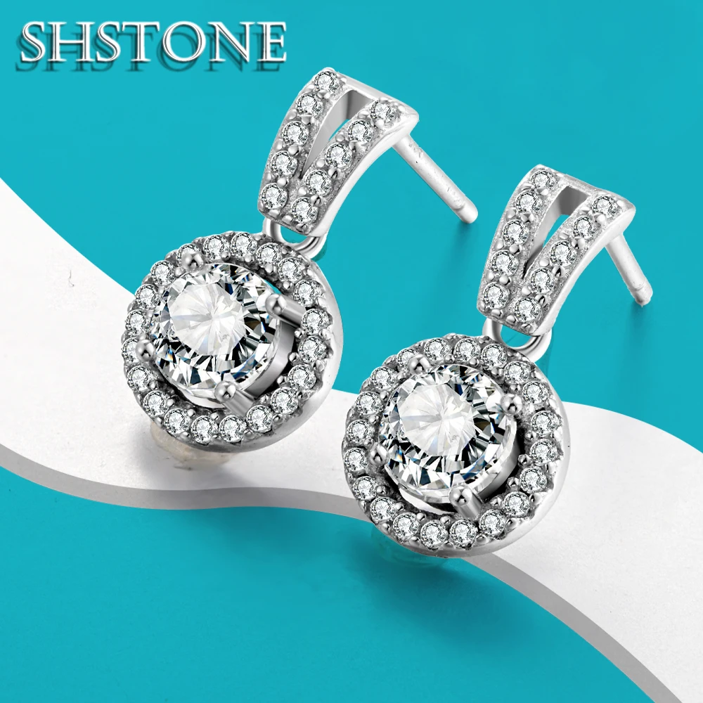 

D Color Moissanite Drop Earring GRA Certificate 925 Sterling Sliver Bridal Luxury Wedding Engagement Earrings for Women Jewelry
