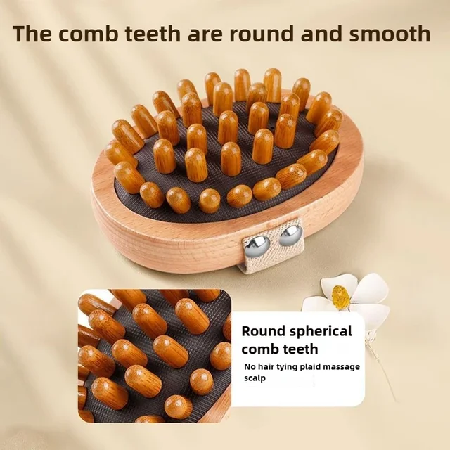 Body Anti Cellulite Brush Soothing Wooden Essential Oil Spa Air Cushion Massage Hair Comb Scalp Massage Brush Body Massager 4