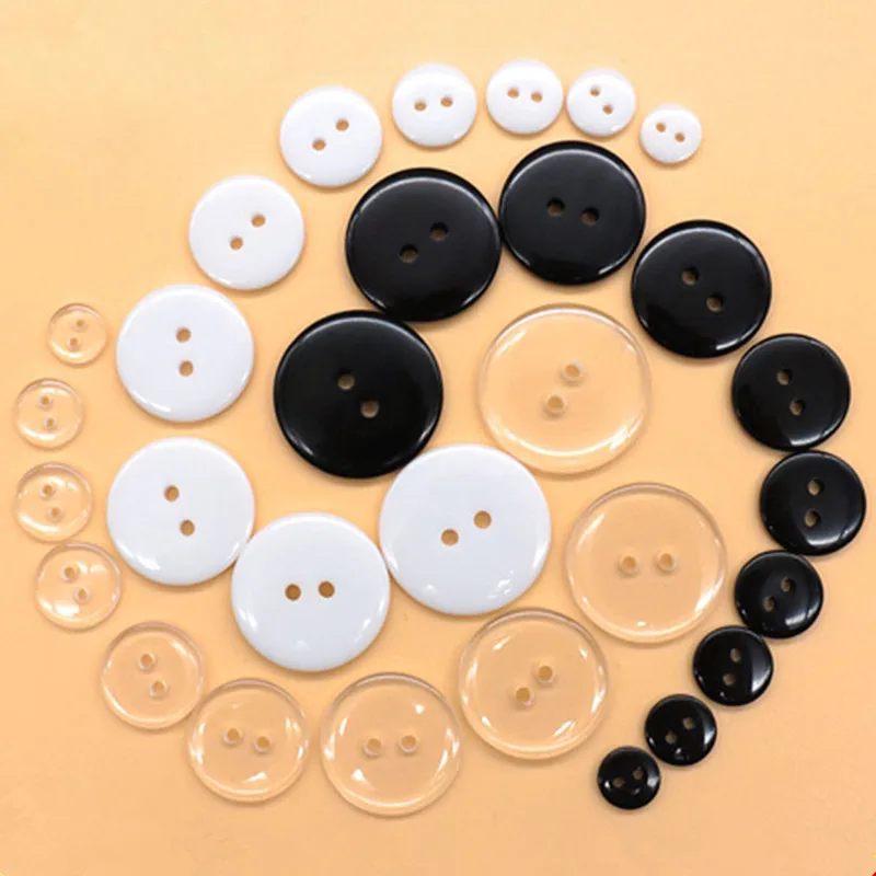 9-30mm Two Holes Multicolour Small Buttons Suit Pad Button Bread Round  Resin Sewing Buttons Diy Clothing Crafts Scrapbooking - AliExpress