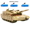 Type 10 40Mins RC Heavy Tank M1A2 T 34 40CM Large Camouflage RC Tank Independent Suspended Track Tiger Tank RC Toy For Boy Gifts 6