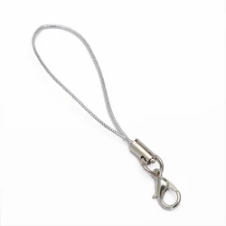 Lanyard Straps with Lobster Clasp for DIY Keychain and Jewelry Crafting (Silver)