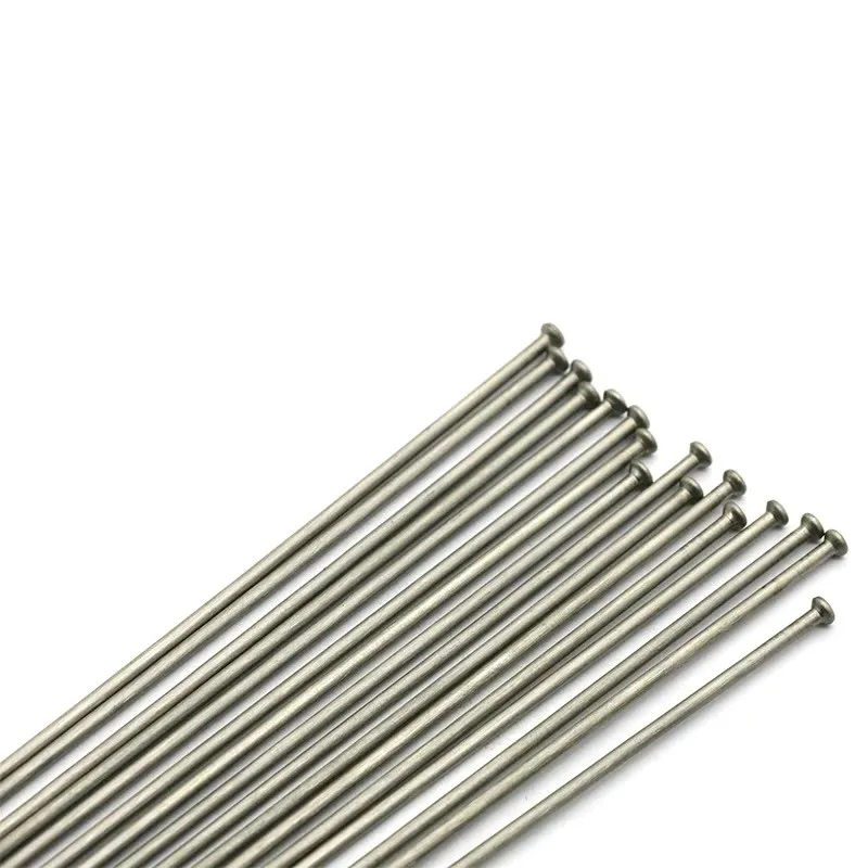 Bicycle spokes stainless steel spokes MTB 14G 2.0mm straight head straight pull round silver wire bicycle parts