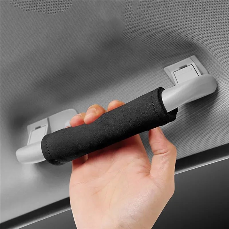 Durable Plush Car Roof Armrest Non-slip Auto Interior Car Handle Protector Pull Handle Cover Universal