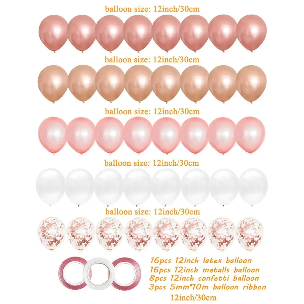 Balloons Wedding Party Supplies Baby Shower Valentine's Day Birthday Ramadan Decoration Pink Gender Reveal Girl Balloon Arch