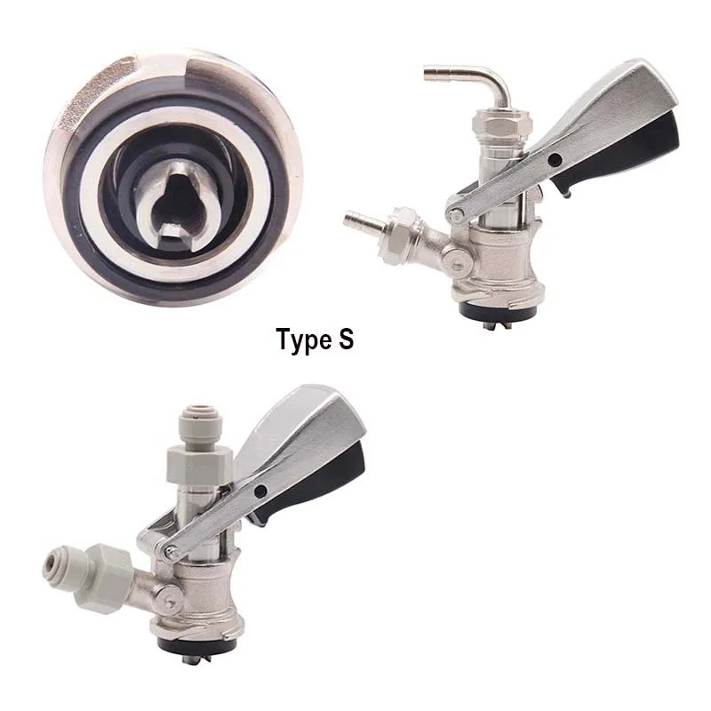 Premium Draft Beer Dispensing Coupler with Brass Body & Stainless Probe