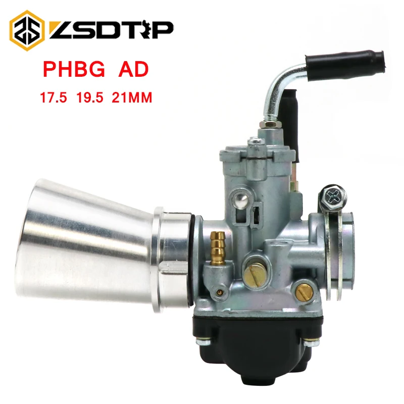 

ZSDTRP 17,5 мм 19,5 мм 21 мм PHBG AD карбюратор для 50-100cc 4T Dellorto PHBG Карбюратор с воздушным фильтром