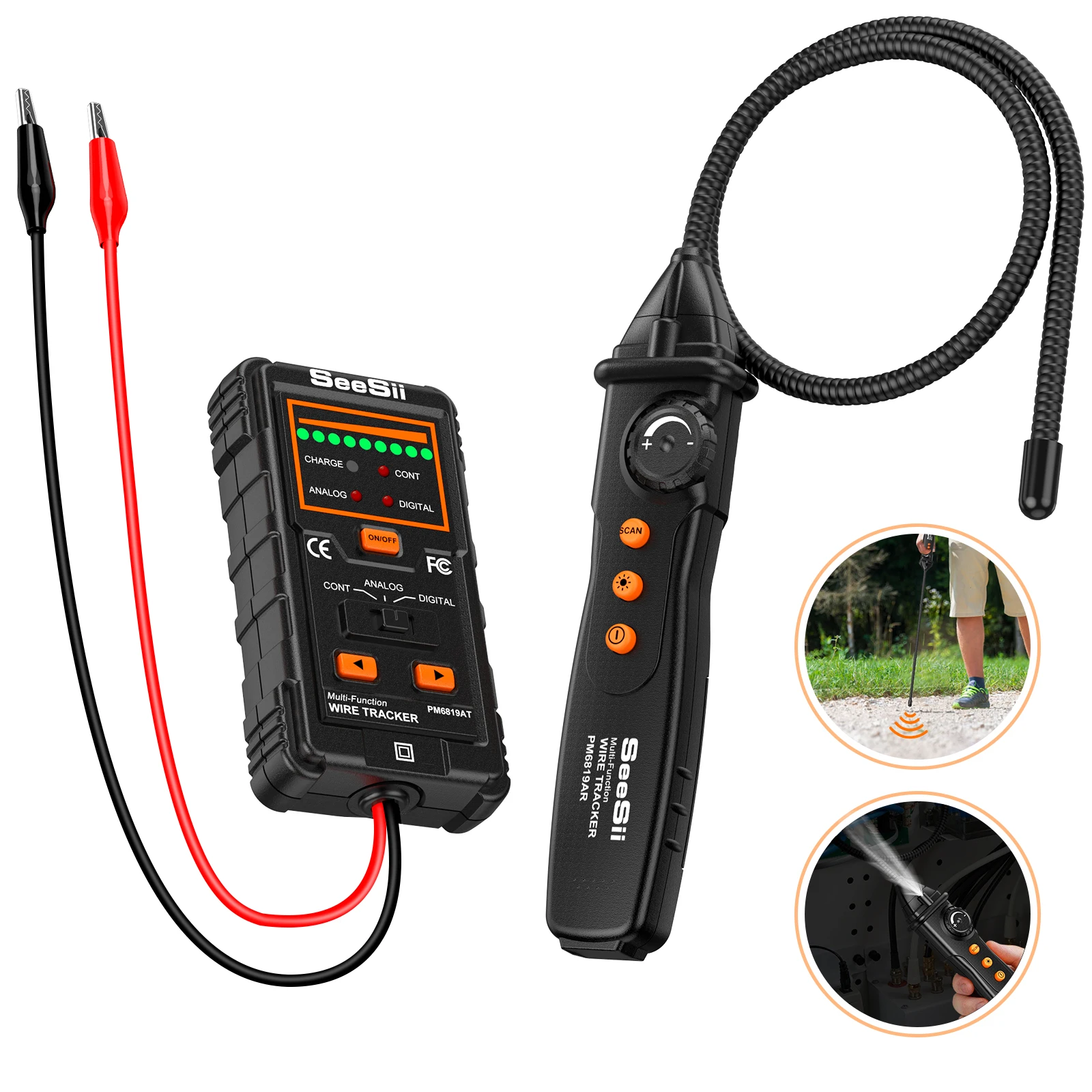 Underground Cable Locator Seesii Wire Tracer Detector With Earphone Test  For Network Cable Telephone Line - Networking Tools - AliExpress