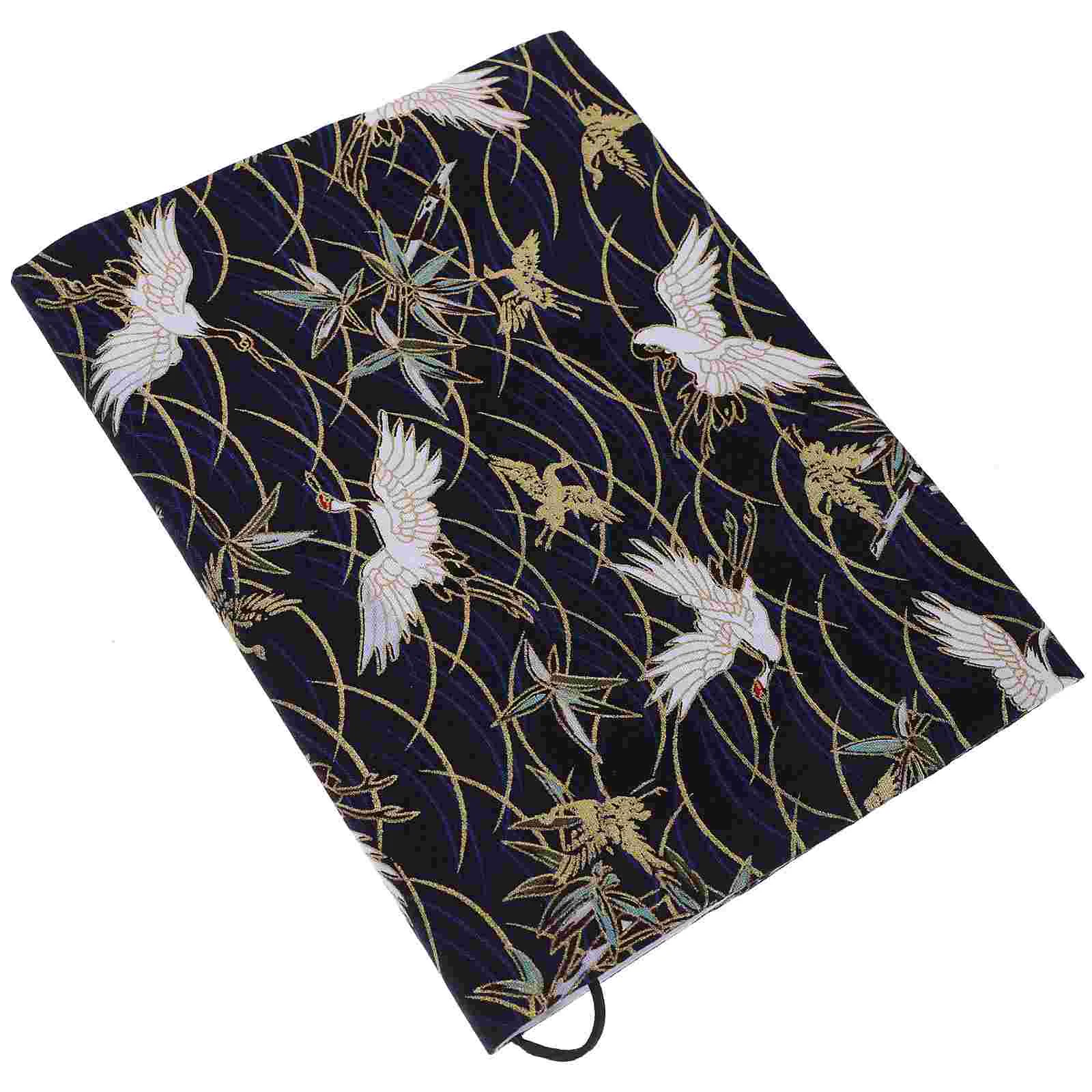 

Crane Cloth Slipcase Book Protector Decorative Sleeve Chic Note Pads Books Student Stationery Protective