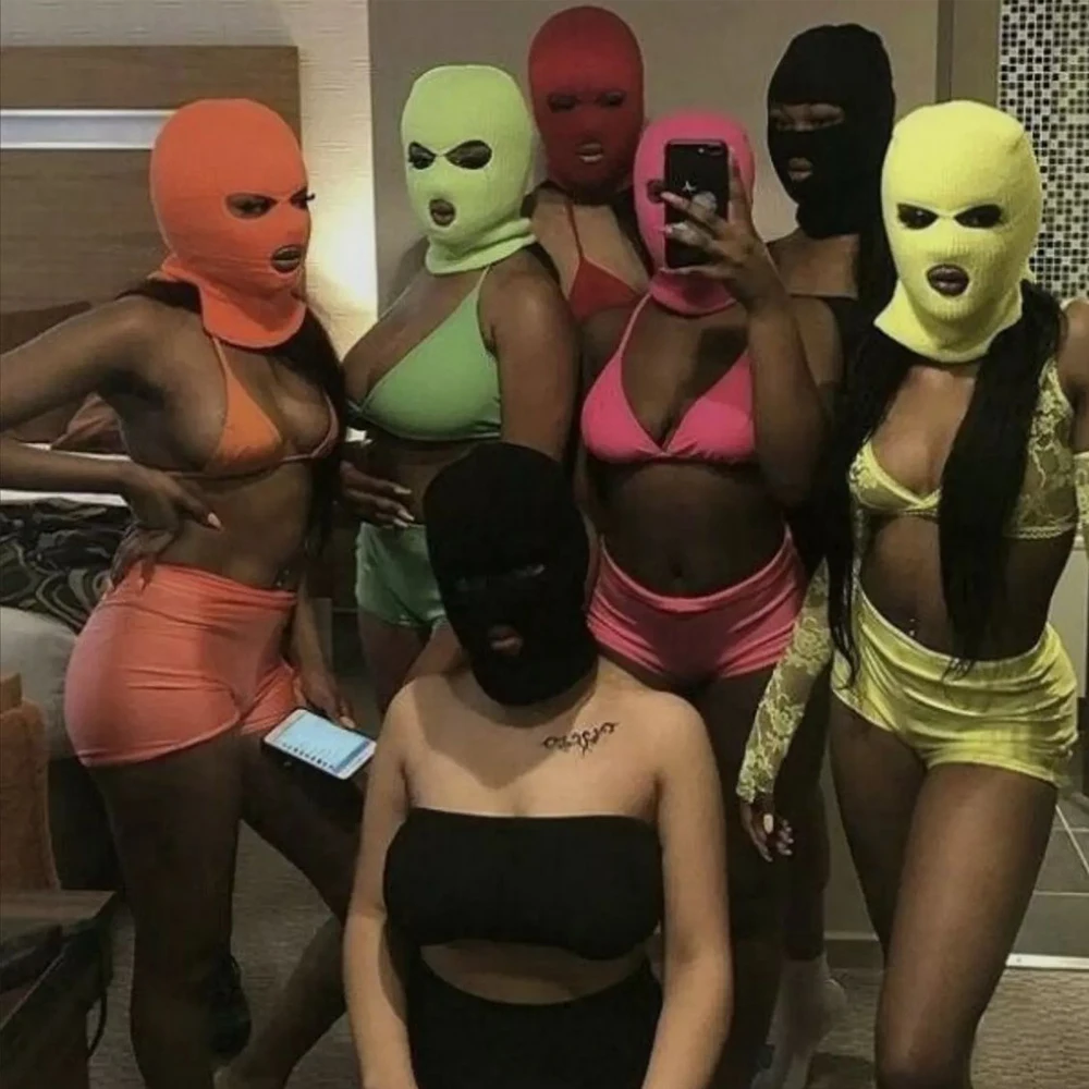 Solid Color Full Face Party Hip Hop Cap Ski Mask Hat Army Tactical CS Windproof inter Warm Unisex Caps Accessories |