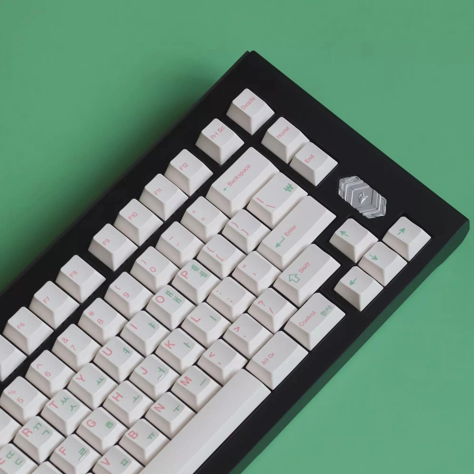 Teclado Coreano Rosa Verde Pbt Sublimação de Corante Perfil Cereja Keycap Lightproof For mx Switch Teclado Mecânico Conjunto - Imagem 2