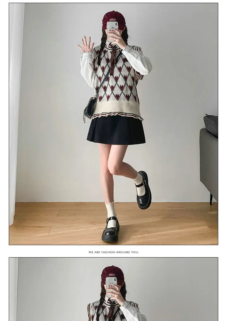 skater skirt College Preppy Style Pleated Skirt Women's 2022 Spring Elastic High Waist Covering Flesh A-line Skirt Fat MM Thin Pleated Skirt black skirt