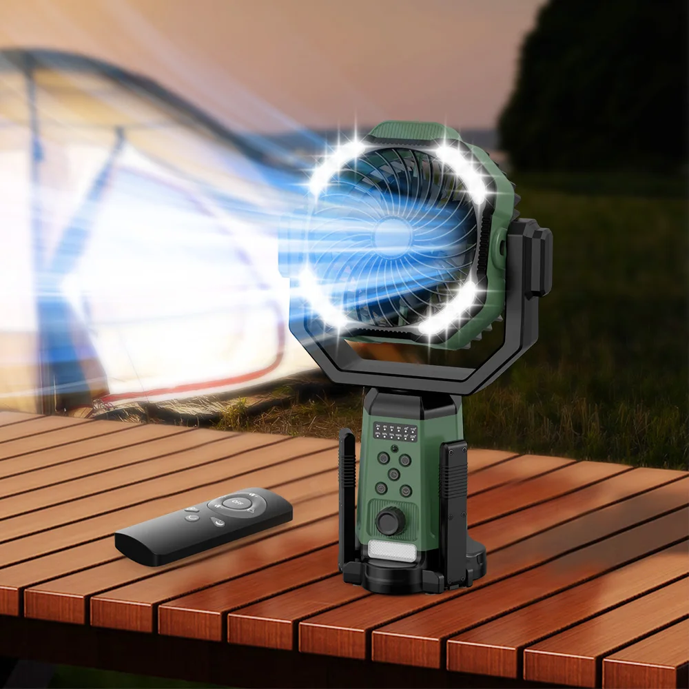 รูปสินค้า พัดลมตั้งโต๊ะชาร์จไฟได้ 24000mAh ควบคุมด้วยแอป 360 องศา
