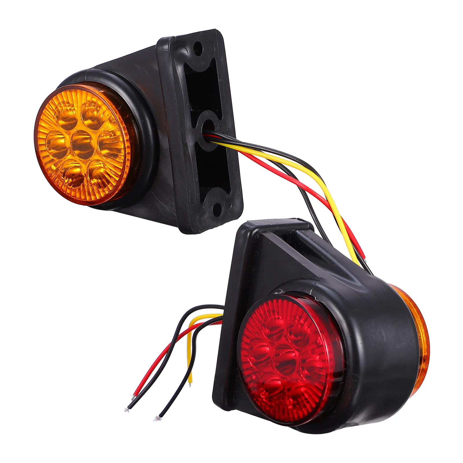 

2 Pcs LED Trailer Light Taillight Lorry Lights High Brightness Signal Car Double-side