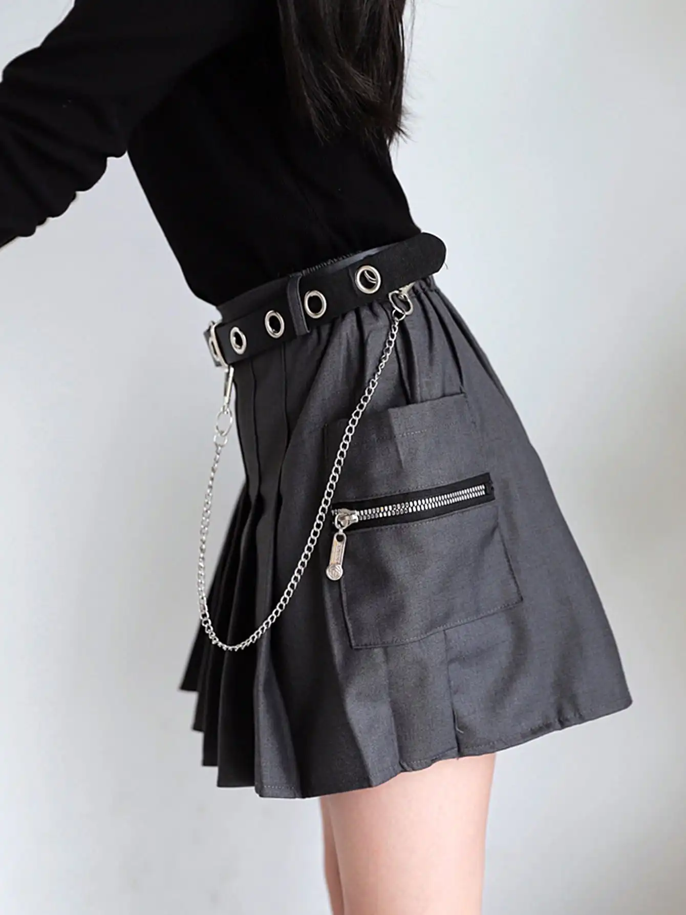 1 girls round buckle chain belt