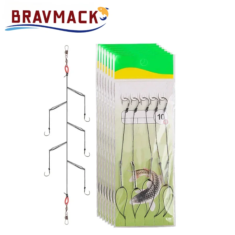 1pack(5pcs) String Hooks 3 # -13 # High Carbon Steel Fishing Hook Rigs Swivel Single Fishing hook Barbed Sharp Hook 1