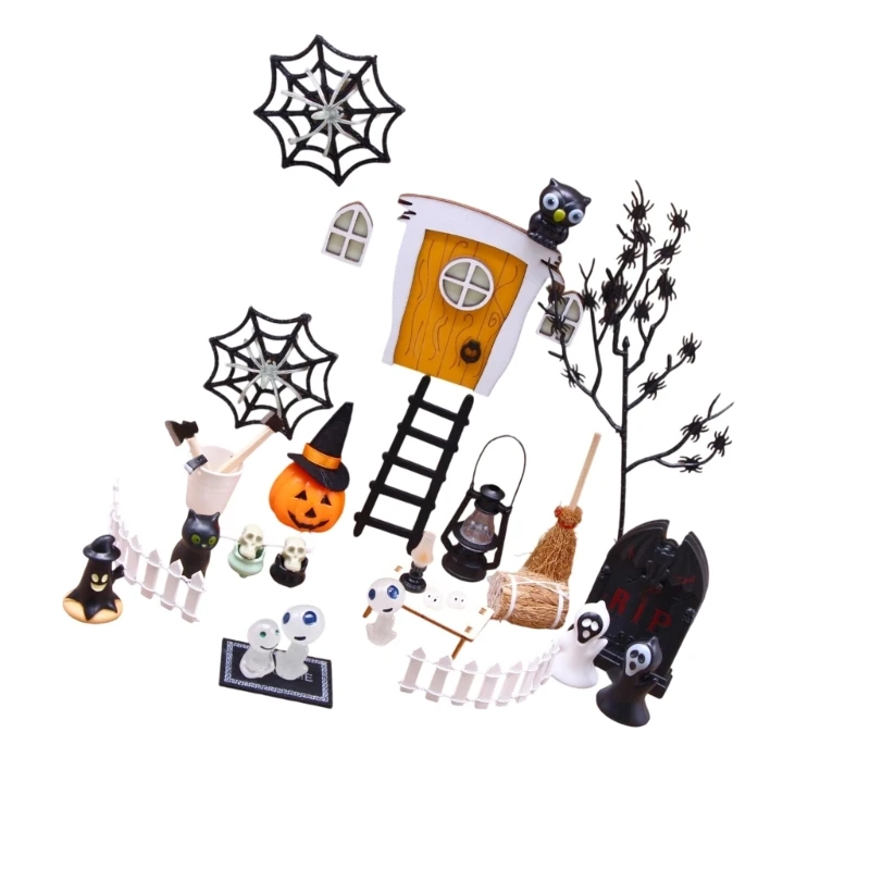 Puppenhäuser Zubehör Mini Halloween Tür Safe Urlaub Bastelset für Kinder Erwachsene A2UB – Detail 9