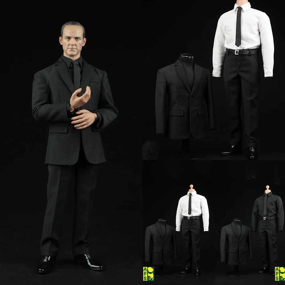 

Afs A004 1/6 Men Soldier White Long Sleeve Shirt Jacket Pants Clothing Shoes For 12 Inch Action Figure Body Dolls Clothes