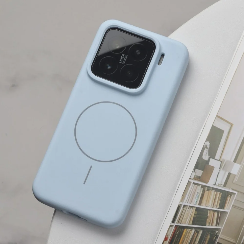 Premium Liquid Silicone Shockproof Magnetic Wireless Charging Case - Flocking Cover