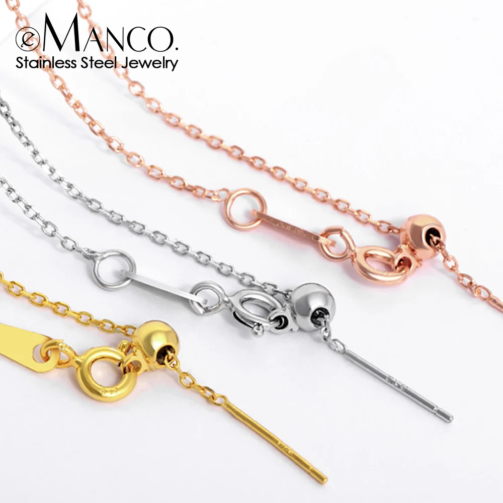 Emanco Adjustable Gold Color Stainless Steel Chain Bracelets For Women