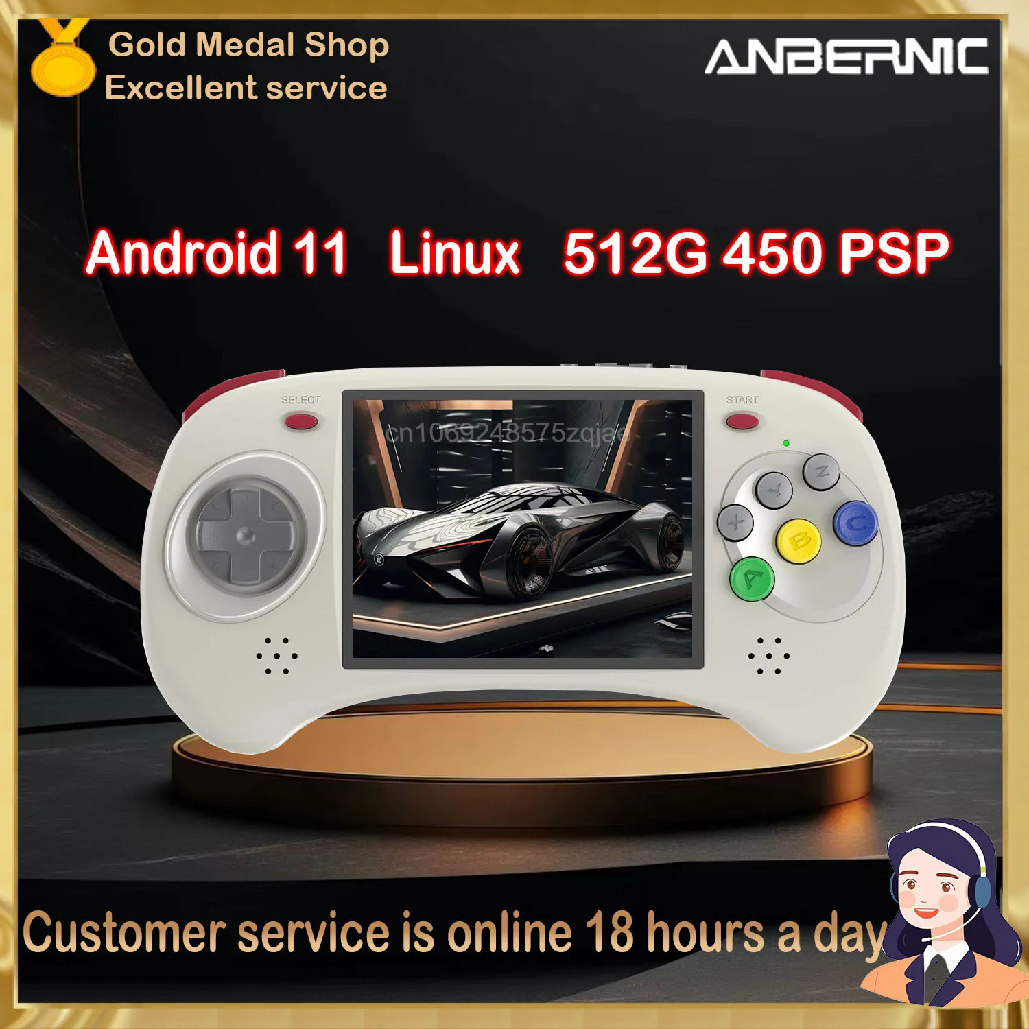 Anbernic Negozio Ufficiale Rg Arc-D Rg Arc-S Console Per Videogiochi Portatili Portatili 4 Pollici Android Linux Os Retro Player 512G Psp