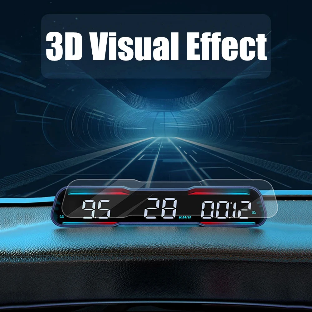 G19 자동차 GPS 헤드업 디스플레이 계량기, 자동 나침반 HUD, KM/H MPH, 스마트 디지털 알람 리마인더, 계량기 속도계 시계