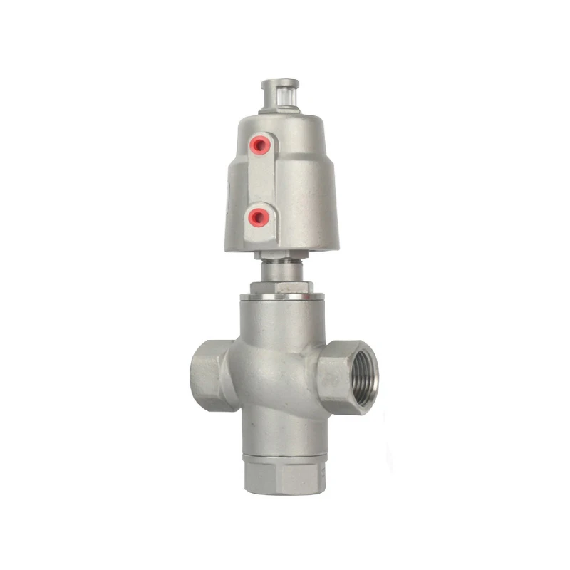 Dn50 Attuatore Pneumatico A 3 Vie In Acciaio Inossidabile Valvola A Sede Ad Angolo Valvola A Sede Pneumatica 16Bar Per Gasolio A Vapore Normalmente Ch