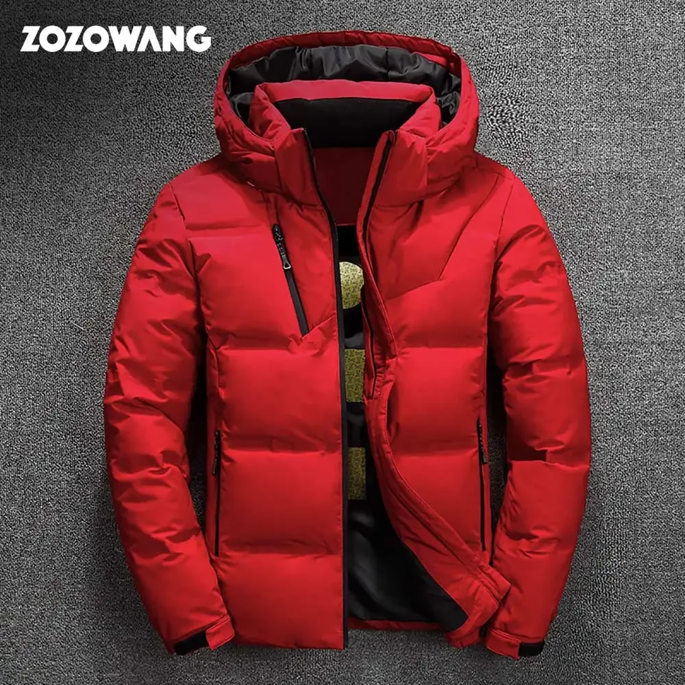 ZOZOWANG High Quality White Duck Thick Down Jacket Men Coat Snow Parkas Male Warm Hooded Clothing Winter Down Jacket Outerwear new white duck down jacket men winter warm solid color hooded down coats thick duck parka male high quality winter outdoor coat