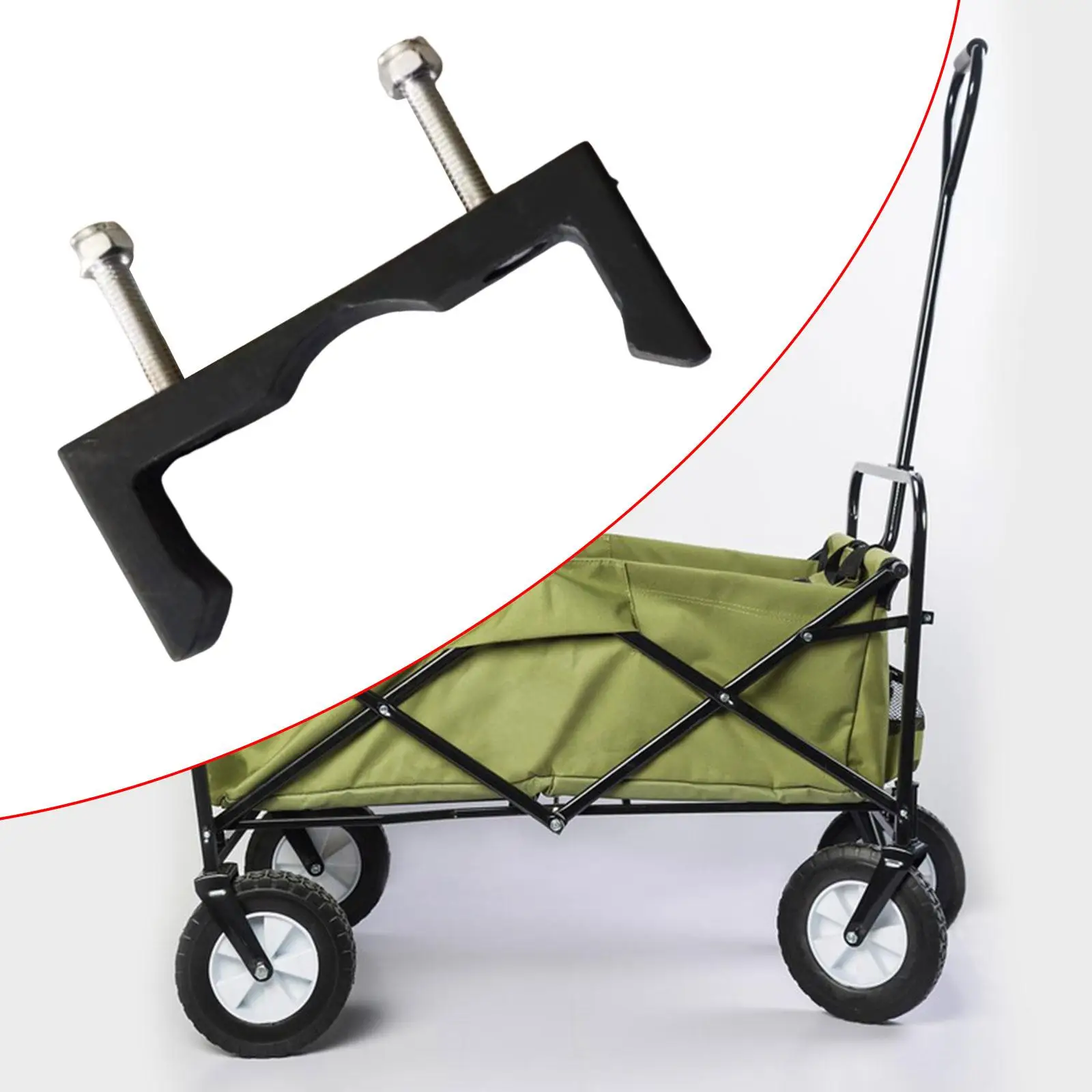 Collapsible Wagon Cart Pull Push Handle Fixed Buckle Wagon Cart Pull Push Handle Fixed Buckle for Garden Camping Outdoor Fishing
