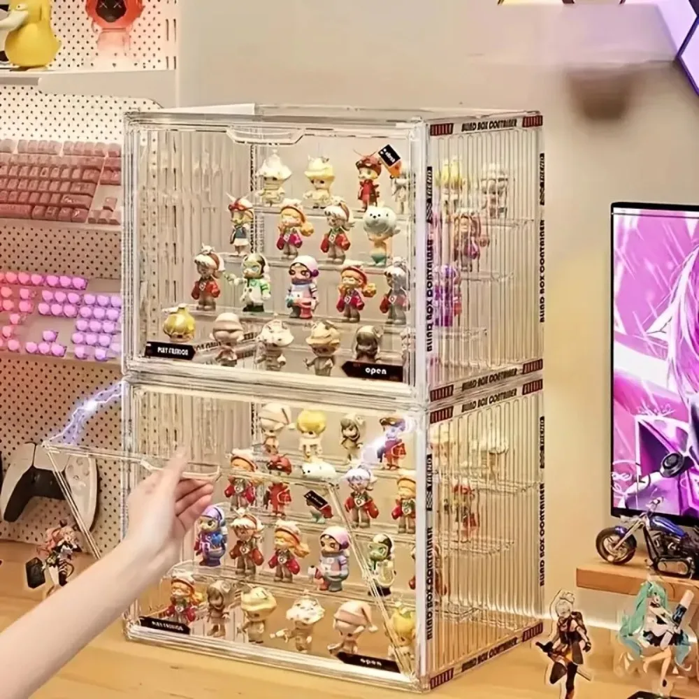 Clear Acrylic Display Case with Magnetic Closure - Large Capacity Collectible Storage and Organizer