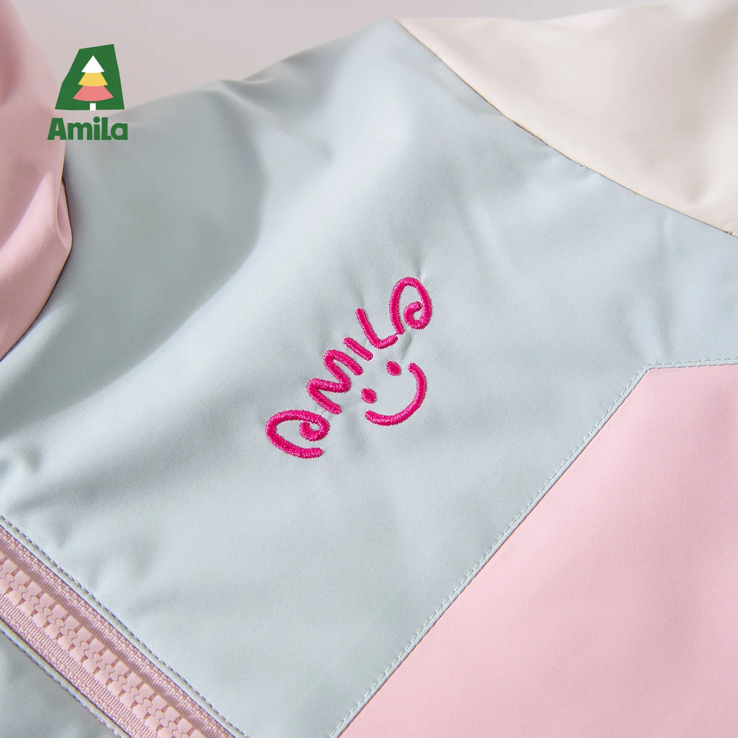 Amila 어린이 여아 겨울 야외 단일 레이어 후드티 방풍 및 방수 원단 따뜻한 내부 안감 밝은 색상