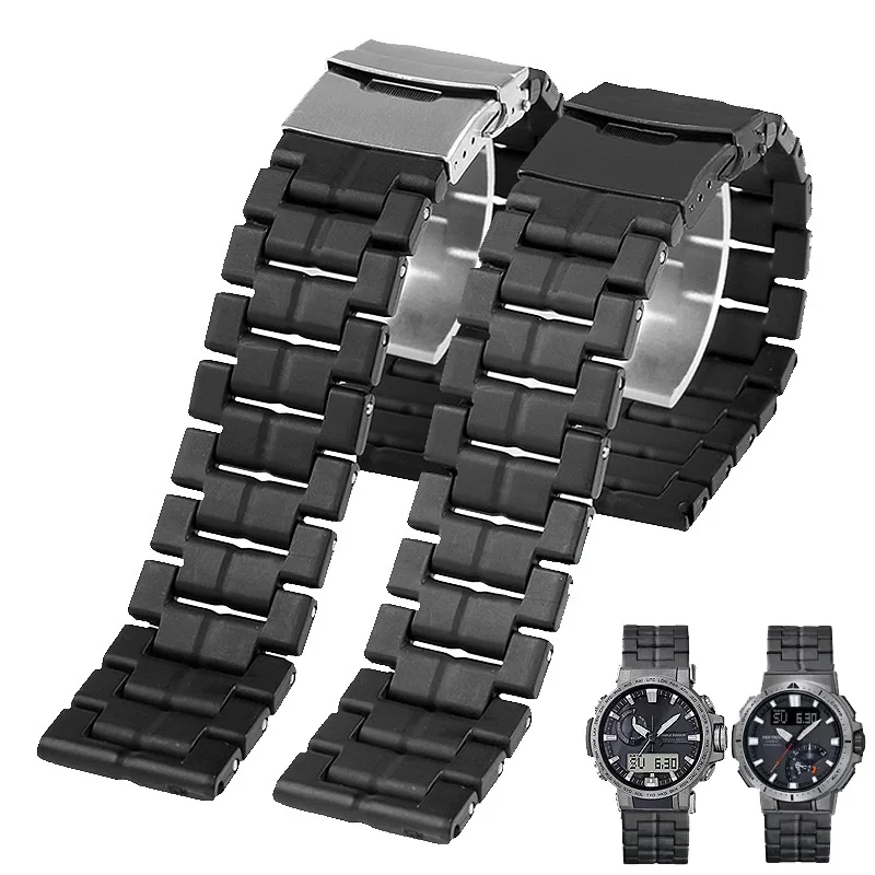 

Quality Carbon fiber watch band for Casio ProTek series prw-60/Y prw-30/50/70 and luminox 3051 plastic steel light Bracelet 23mm