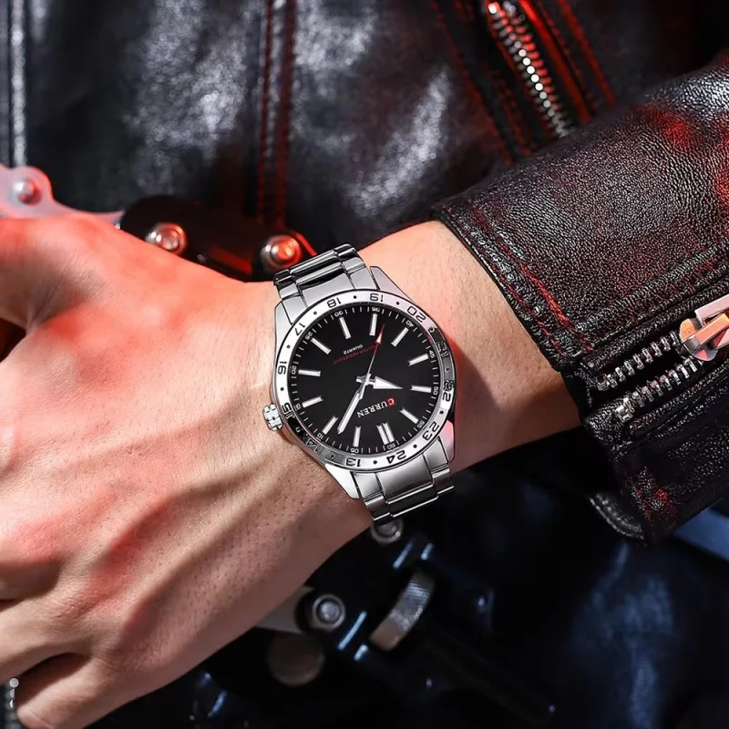 CURREN 8452 Fashion Men's Quartz Watches Classic Stainless Steel Waterproof Luminous Sports Leisure Business Wristwatch Gifts 4