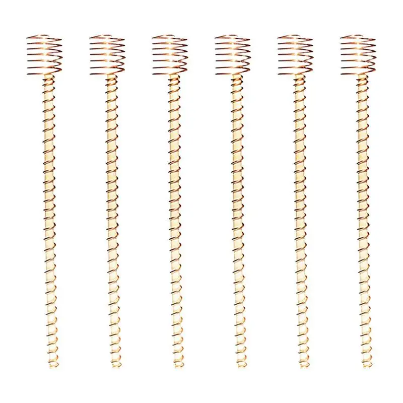 6Pcs Electroculture Plant Stakes Giardinaggio Antenne A Spirale In Rame Per La Coltivazione Di Piante Da Giardino E Verdure Utilizzando L'Energia Dell