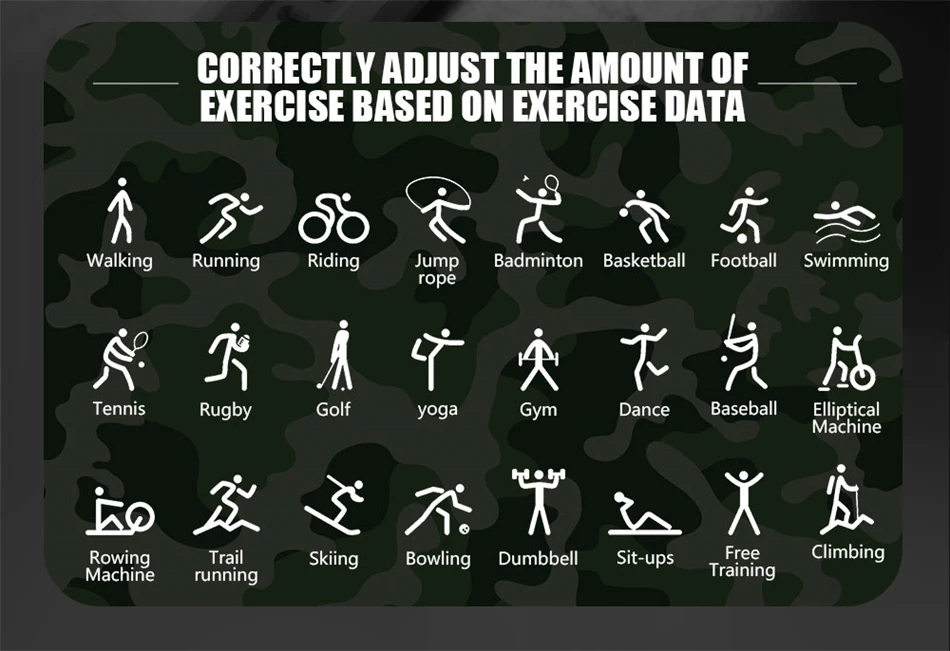 KALOSTE Smart Watch Men Outdoor Sports Watches Waterproof Fitness Tracker Blood Pressure Monitor Smartwatch For Huawei Xiaomi