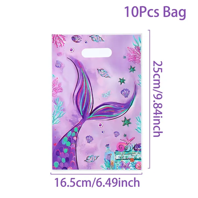 12x Meerjungfrau Popcorn Boxen - Unterwasser Party Goodie Bags